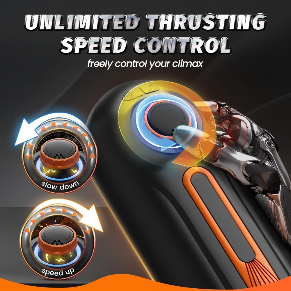 Ulovime Automatic Male Masturbator Cup with Thrusting & Sucking & Vibrating & Heating & Sexy Voice Male Stroker with 3D Realistic Textured Vagina for Penis Stimulation Adult Sex Toys for Men Pleasure - buysextoyth