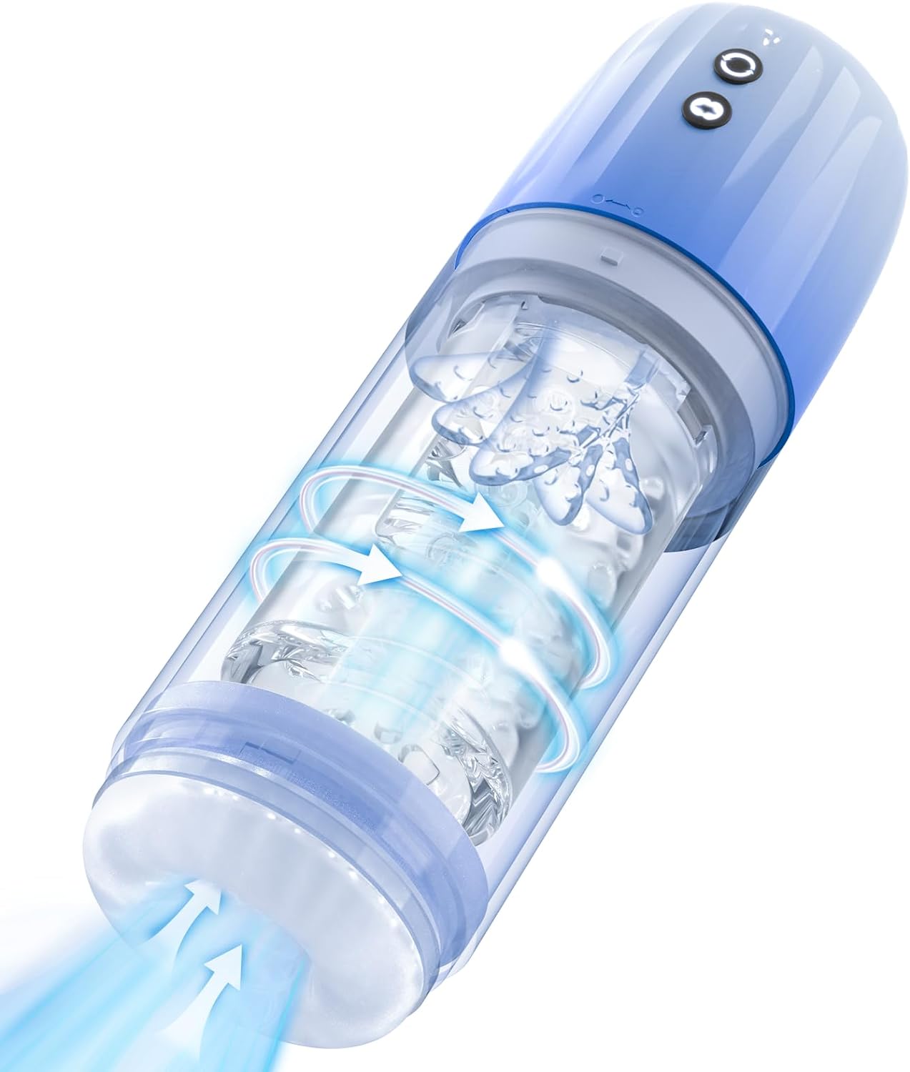 Sex Toy Male Masturbators Cup: Automatic Adult Toys with Rotating & Thrusting Hand Free Pocket Pussy Stroker with Realistic Silicone Sleeve - Erotic Penis Games for Man Electric Men Blowjob Machine - buysextoyth