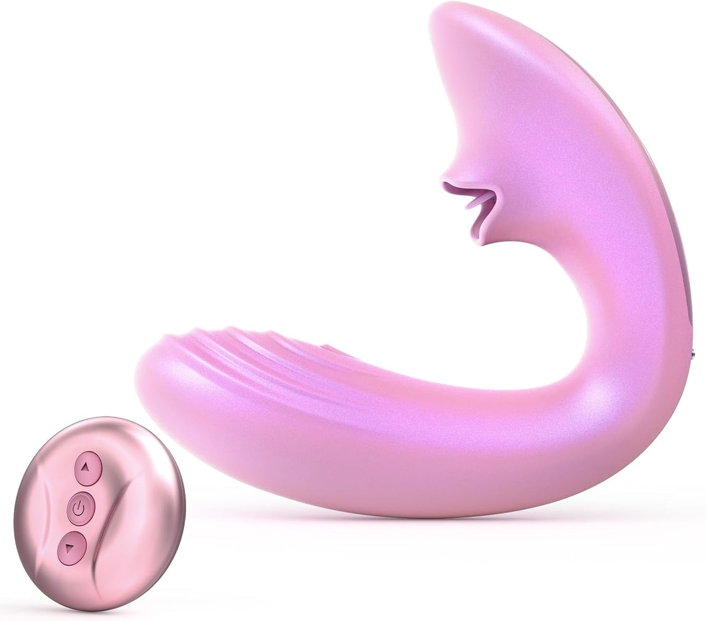 Tracy's Dog Clitoral Licking G Spot Vibrator. Tongue Adult Toys with Remote Control for Women Couple Play. Vibrating Sex Toy for Double Stimulation with 7 Licking & 10 Vibration Patterns. Purple - buysextoyth
