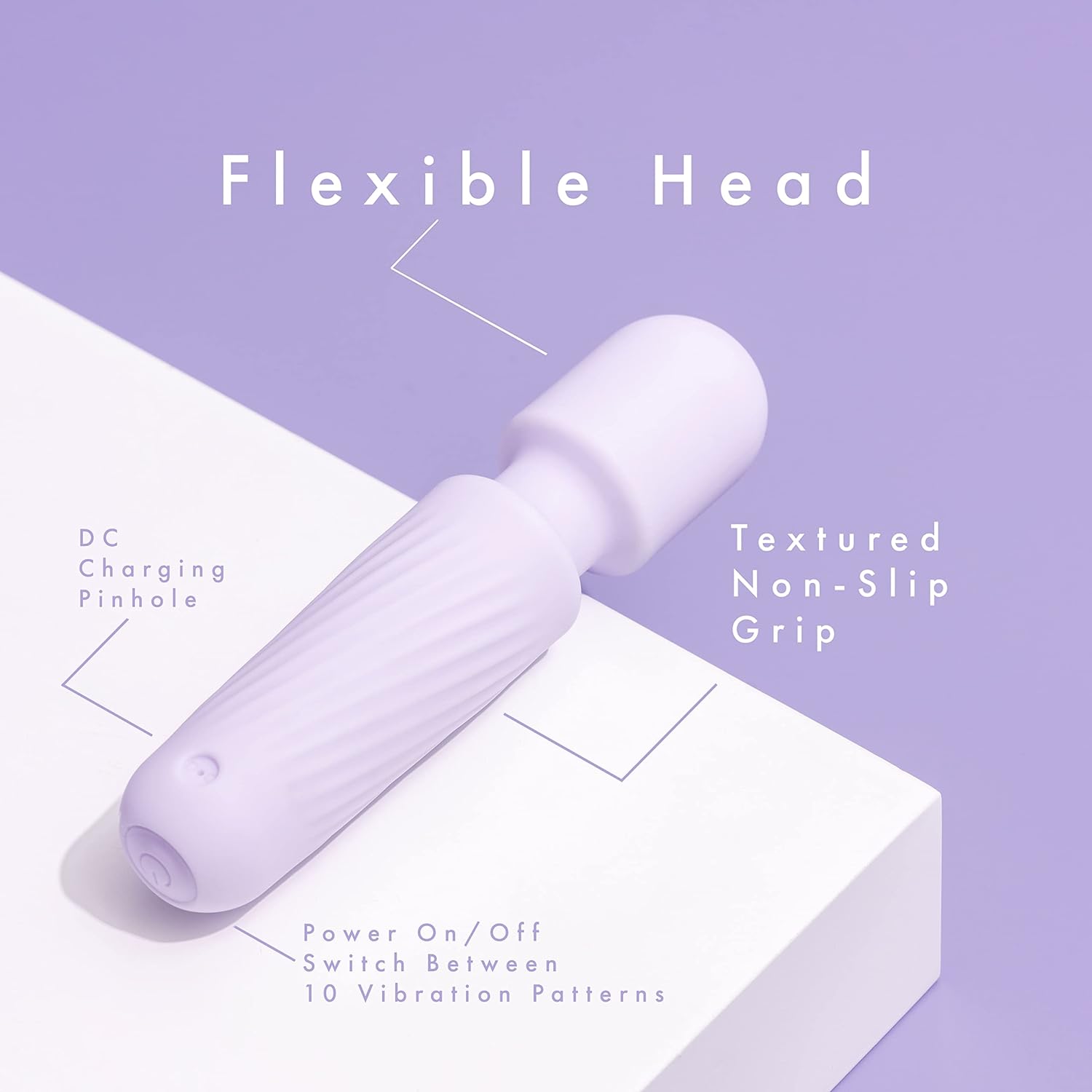 Mini Personal Massager - Travel Bag Included - Waterproof. Quiet. Powerful & USB Rechargeable with 10 Vibration Modes (Light Purple) - buysextoyth