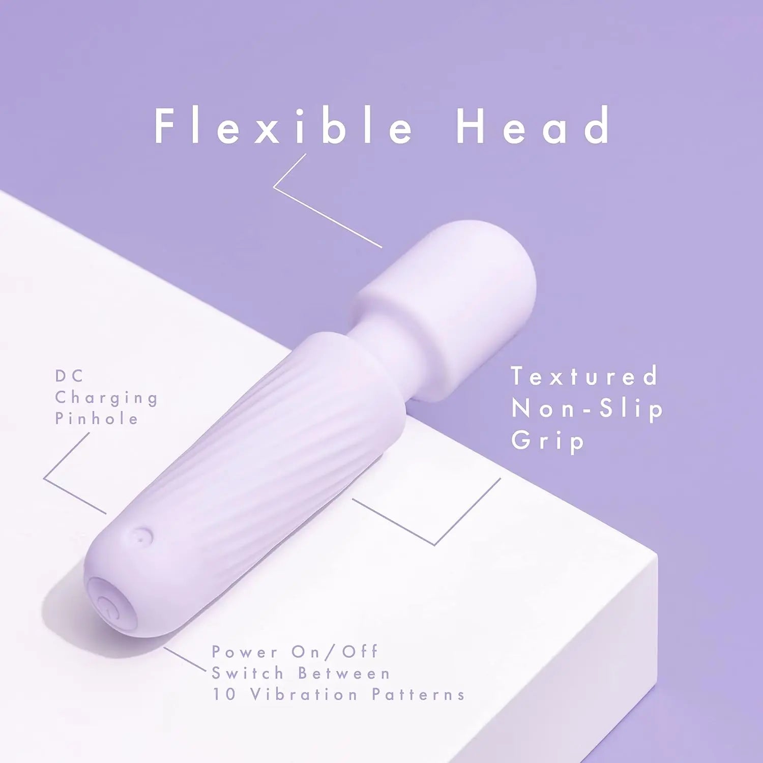 Mini Personal Massager - Travel Bag Included - Waterproof. Quiet. Powerful & USB Rechargeable with 10 Vibration Modes (Light Purple) - buysextoyth
