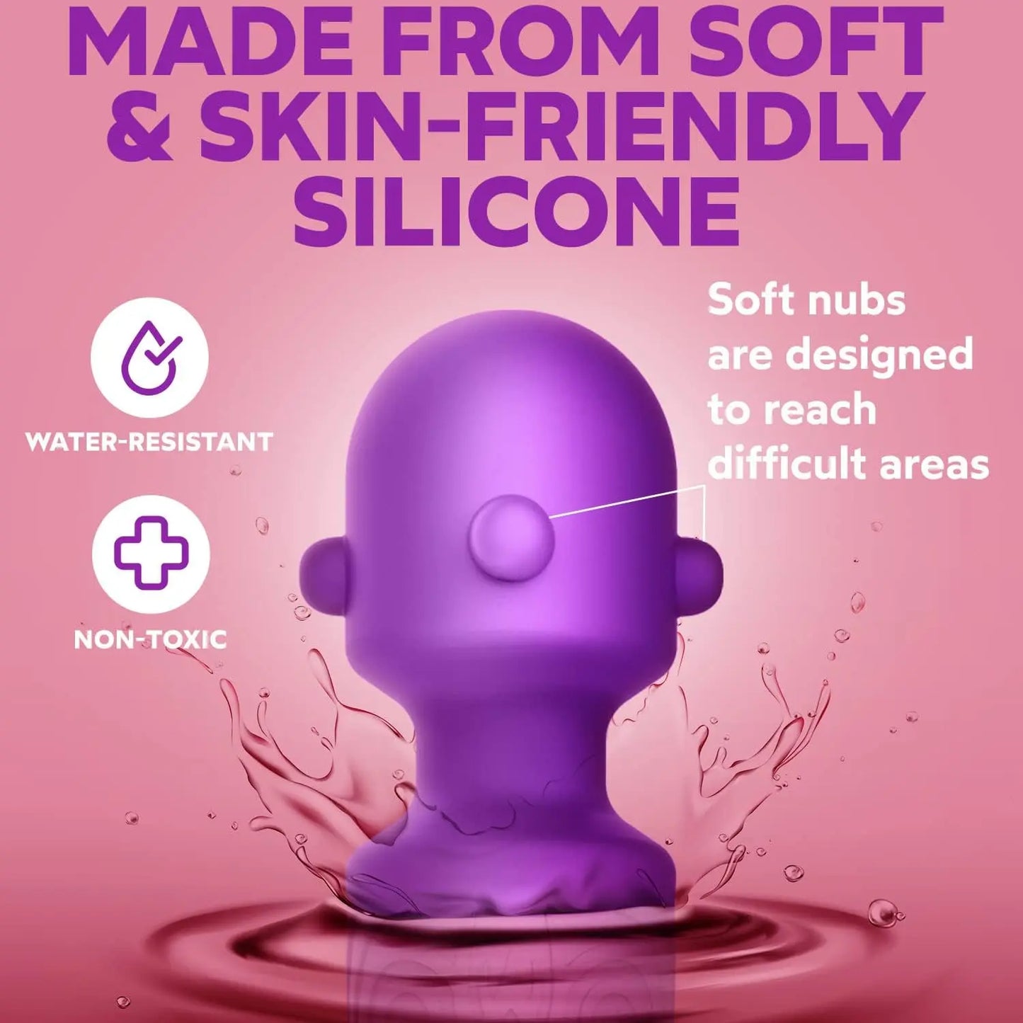 7+ Personal Massager - Cordless. Therapeutic & Rechargeable Mini Stress Relief Silicone - for Foot Back Neck - Upgraded Memory 5 Speeds 20 Patterns - buysextoyth