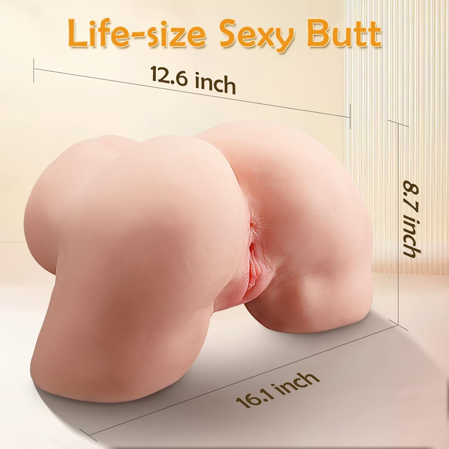 Life Size Sex Doll Big Butt Male Masturbator with Realistic Virgin Torso Pocket Pussy Ass Anal Sex Love Doll Doggy Doll for Pleasure Sex Toy for Men's Masturbation Adult Toy (16.1 * 12.6 * 8.7 in) - buysextoyth