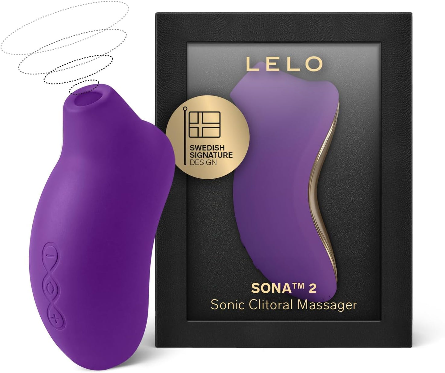 LELO SONA 2 Sonic Waves Clit Sucker. Waterproof Clit Vibrator Oral Stimulator Vibrator for Women for Deeper Satisfaction. Cerise - buysextoyth