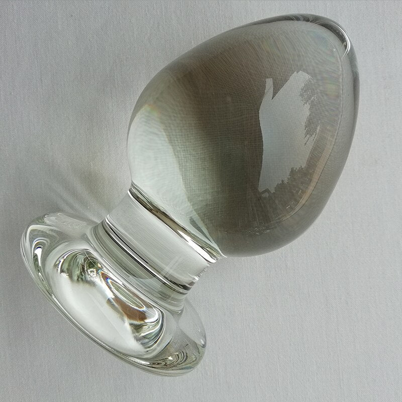 65mm Diameter Smooth Glass Anal Plug G Spot Stimulator Anal Expander Vagina Ball Anus Dilator Sex Toys for Woman Glass Butt Plug - buysextoyth