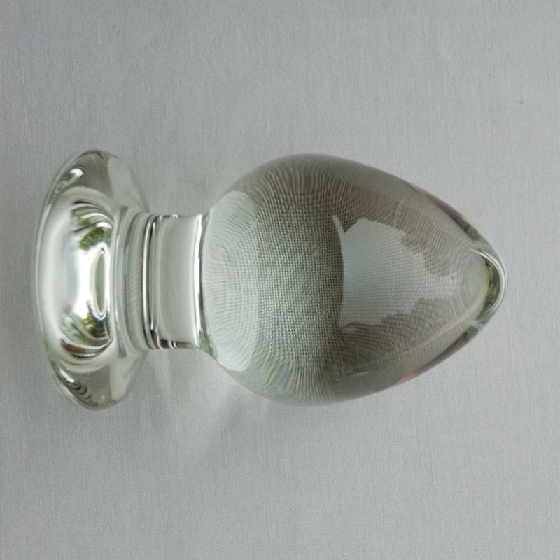 65mm Diameter Smooth Glass Anal Plug G Spot Stimulator Anal Expander Vagina Ball Anus Dilator Sex Toys for Woman Glass Butt Plug - buysextoyth