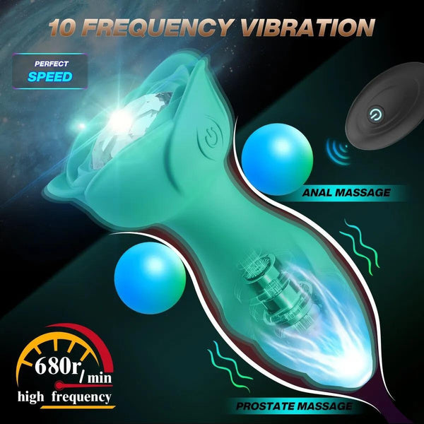 Plug Vibrator with Remote Control Sex Toy Male and Female Prostate Massager Adult Sex Toy Vibrator Butt Plug Toy Vibrator Male Sex Toy - buysextoyth