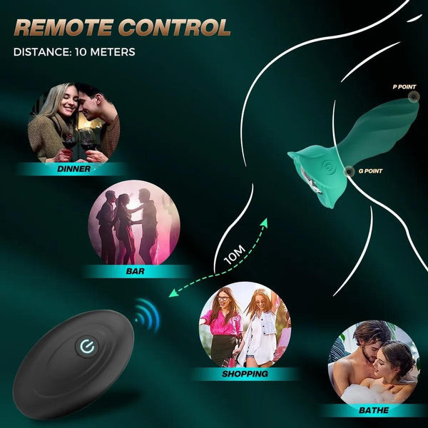 Plug Vibrator with Remote Control Sex Toy Male and Female Prostate Massager Adult Sex Toy Vibrator Butt Plug Toy Vibrator Male Sex Toy - buysextoyth