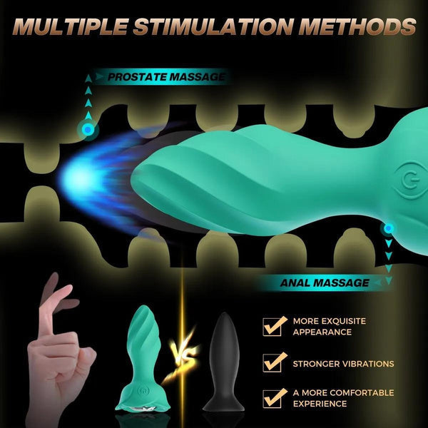 Plug Vibrator with Remote Control Sex Toy Male and Female Prostate Massager Adult Sex Toy Vibrator Butt Plug Toy Vibrator Male Sex Toy - buysextoyth