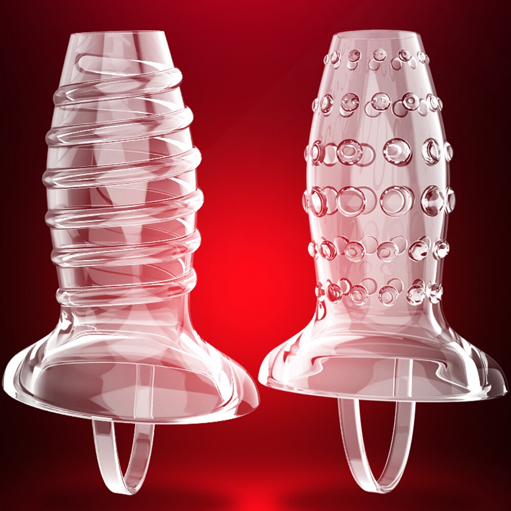 6PCS Penis Extender Erection Condoms Reusable Penis Sleeve Dick Enlargement Sex Toys Cock Ring for Men Delayed Ejaculation Toys - buysextoyth