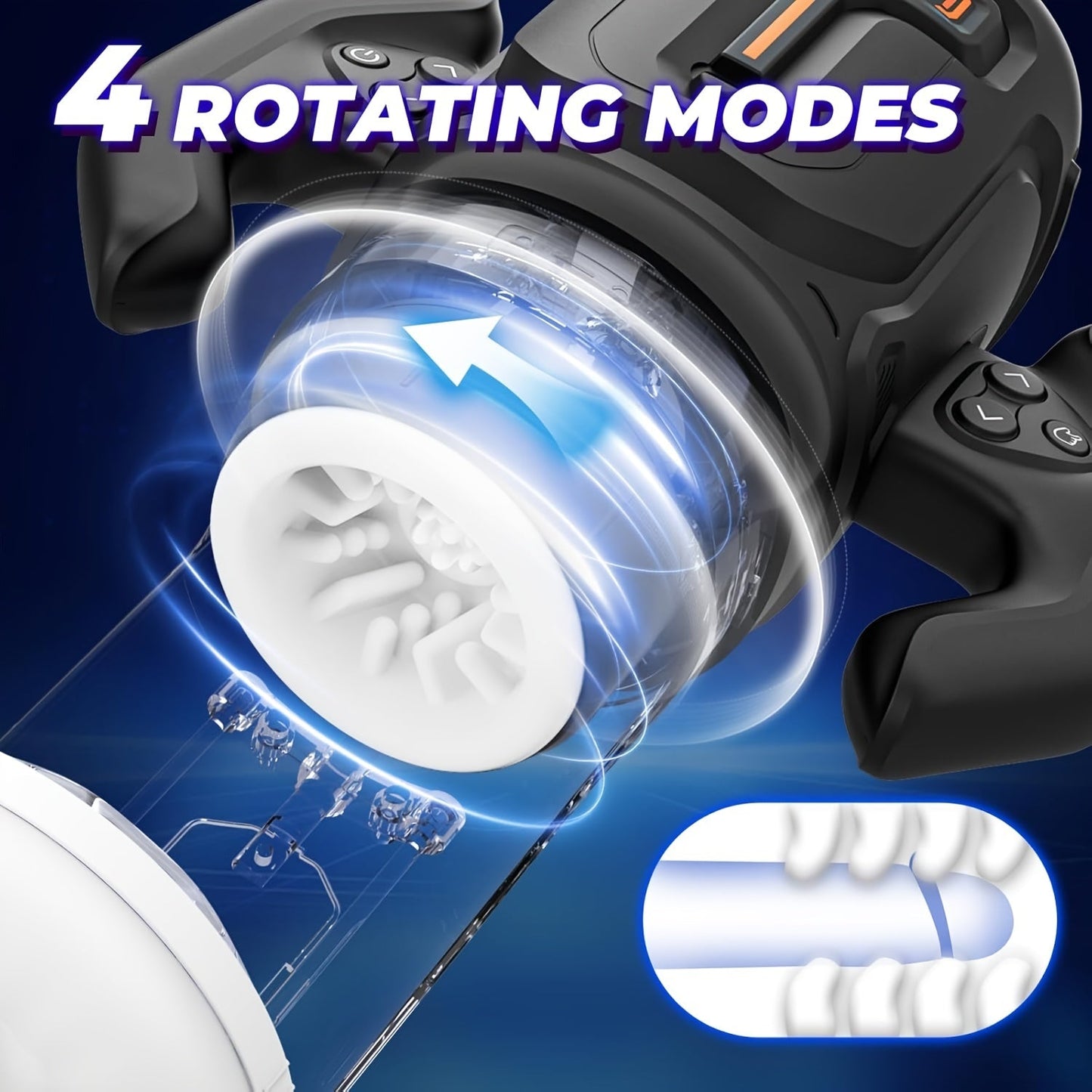 Automatic Male Masturbator Sex Toys. Unique Male Sex Toys With 4 Thrusting & Rotating Modes For 4 Speeds. Male Stroker With Handles & Digital Display & One-Click Burst For Men. Sergeant Major - buysextoyth