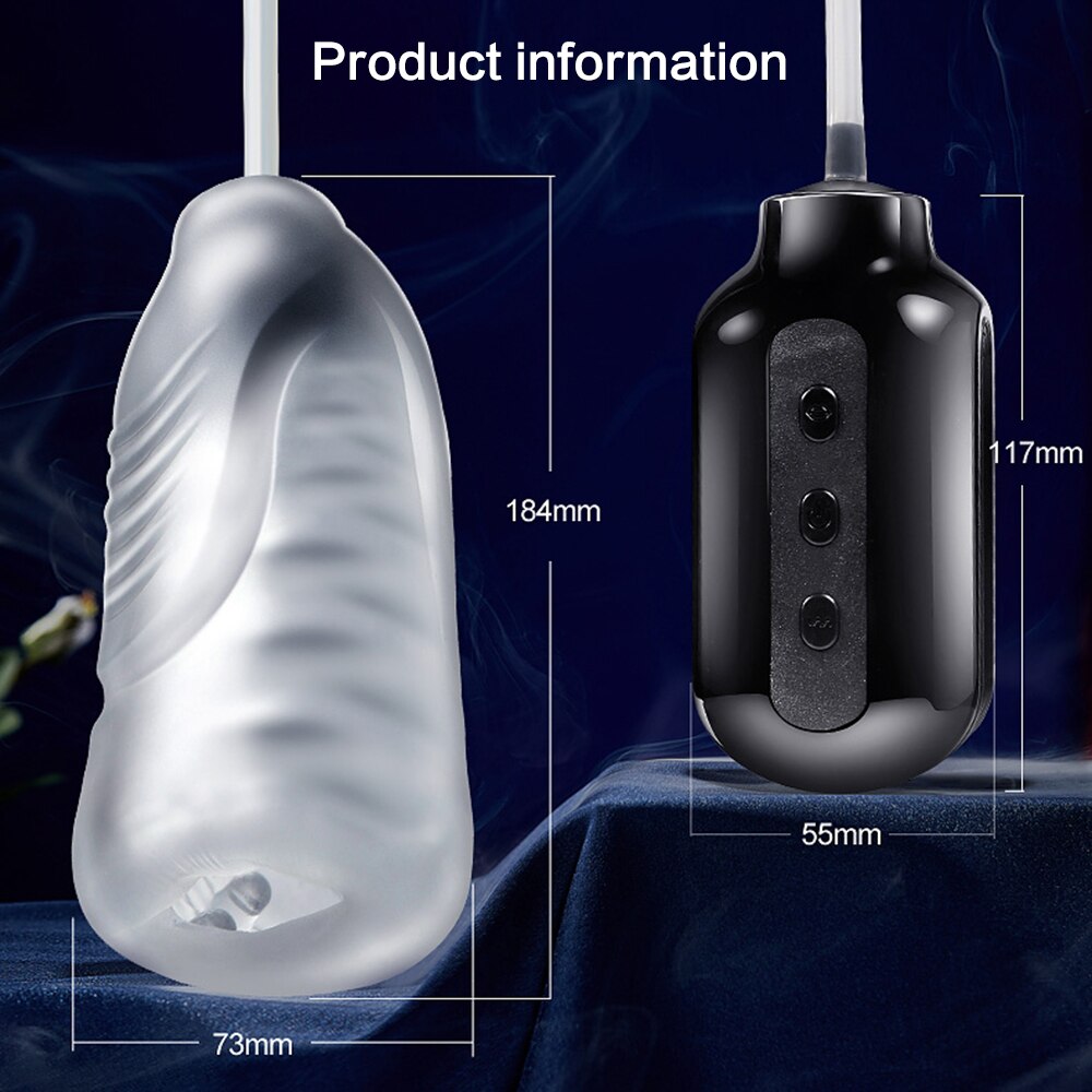 7 Modes Strong Suck Machine Oral Sex Male Masturbator Electric Deep Throat Clip Suction Blowjob Vibrating Pussy Sex Toys for Men - buysextoyth