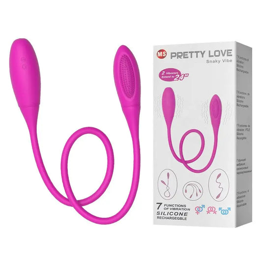 7 Speed Silicone Snaky Double Vibration USB Rechargeable G-spot Vibrator Bullet Adult Sex Products for Couple Toys 33sextoys
