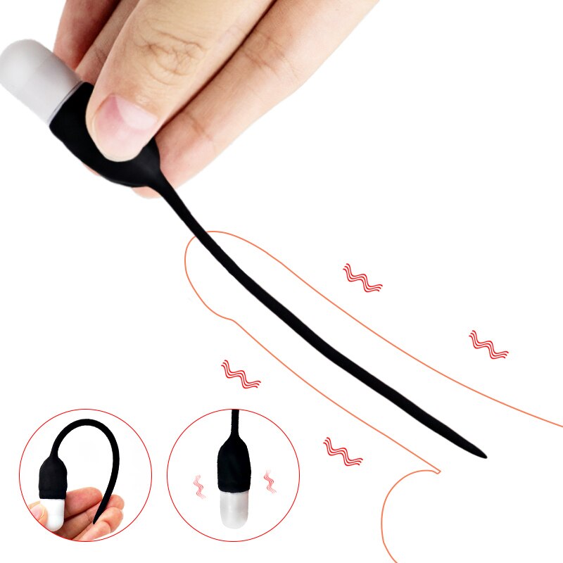 7โหมด Urethral Vibrator Horse Eye Stick Catheter อวัยวะเพศชาย Plug เพศของเล่นสำหรับผู้ชาย Vibrating Urethral ปลั๊กอวัยวะเพศชายใส่ Dilator - buysextoyth