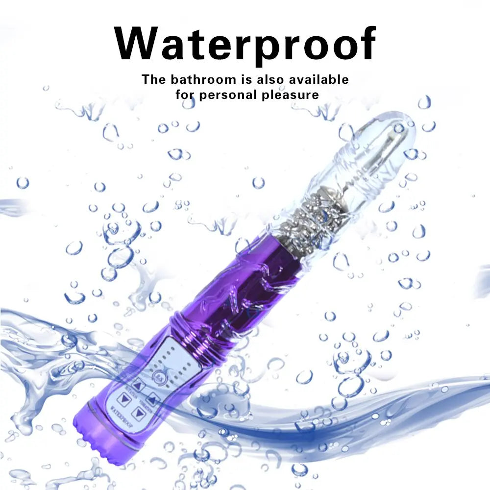 7 Frequency Vibration Female Masturbation Device Vibration Swing Frequency Conversion Black Overlord AV Turn Bead Bar - buysextoyth