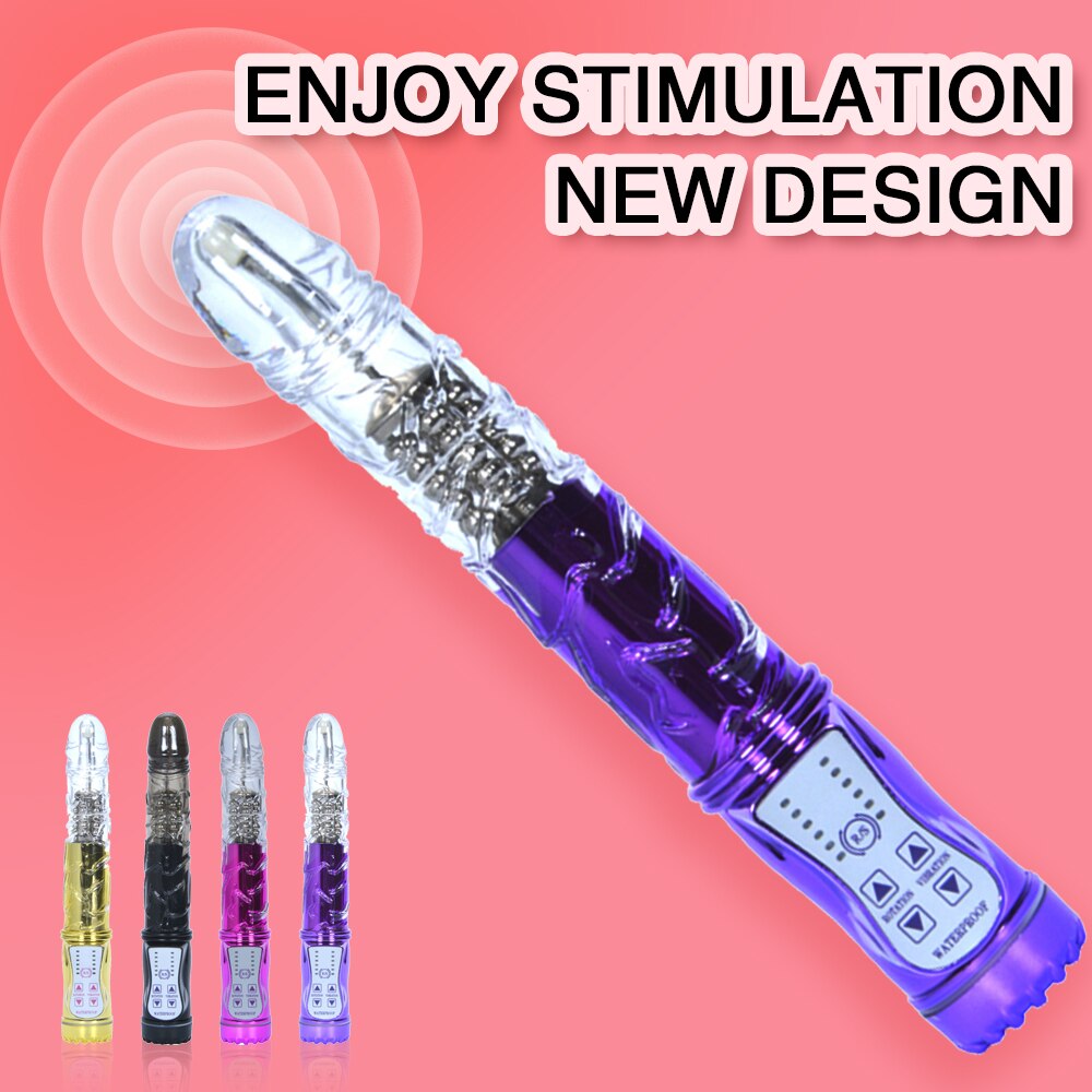 7 Frequency Vibration Female Masturbation Device Vibration Swing Frequency Conversion Black Overlord AV Turn Bead Bar - buysextoyth