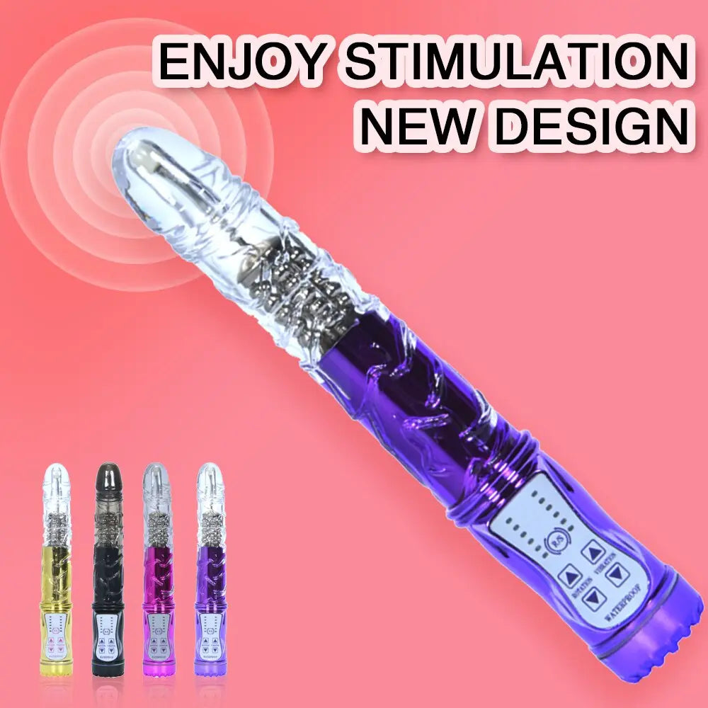 7 Frequency Vibration Female Masturbation Device Vibration Swing Frequency Conversion Black Overlord AV Turn Bead Bar - buysextoyth