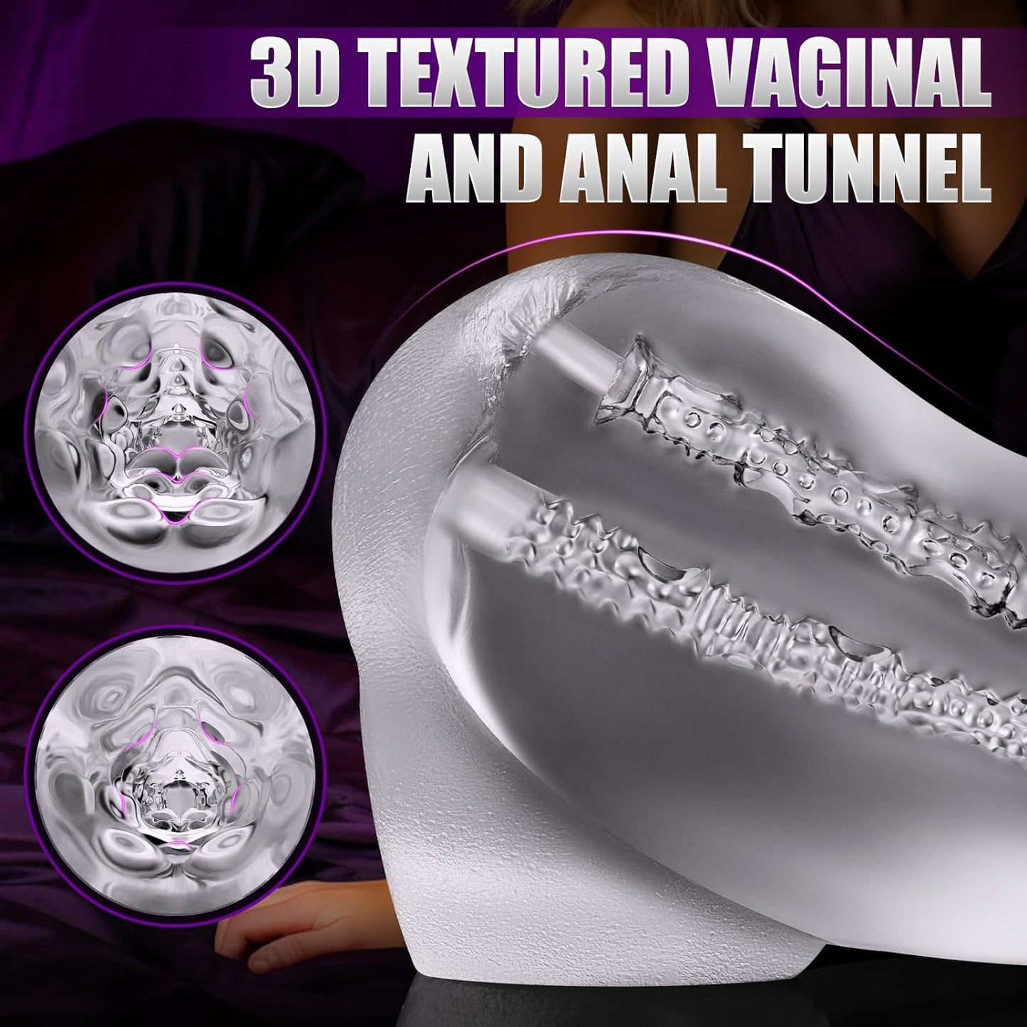 Male Masturbators Sex Toy - Clear Sex Doll for Penis Stroker with Virgin Vagina and Anal. Scaled-Down Size Pocket Pussy Ass with 2 Hole. Flesh Light Blowjob Machine Male Adult Sex Toys & Games. 5.5LB - buysextoyth