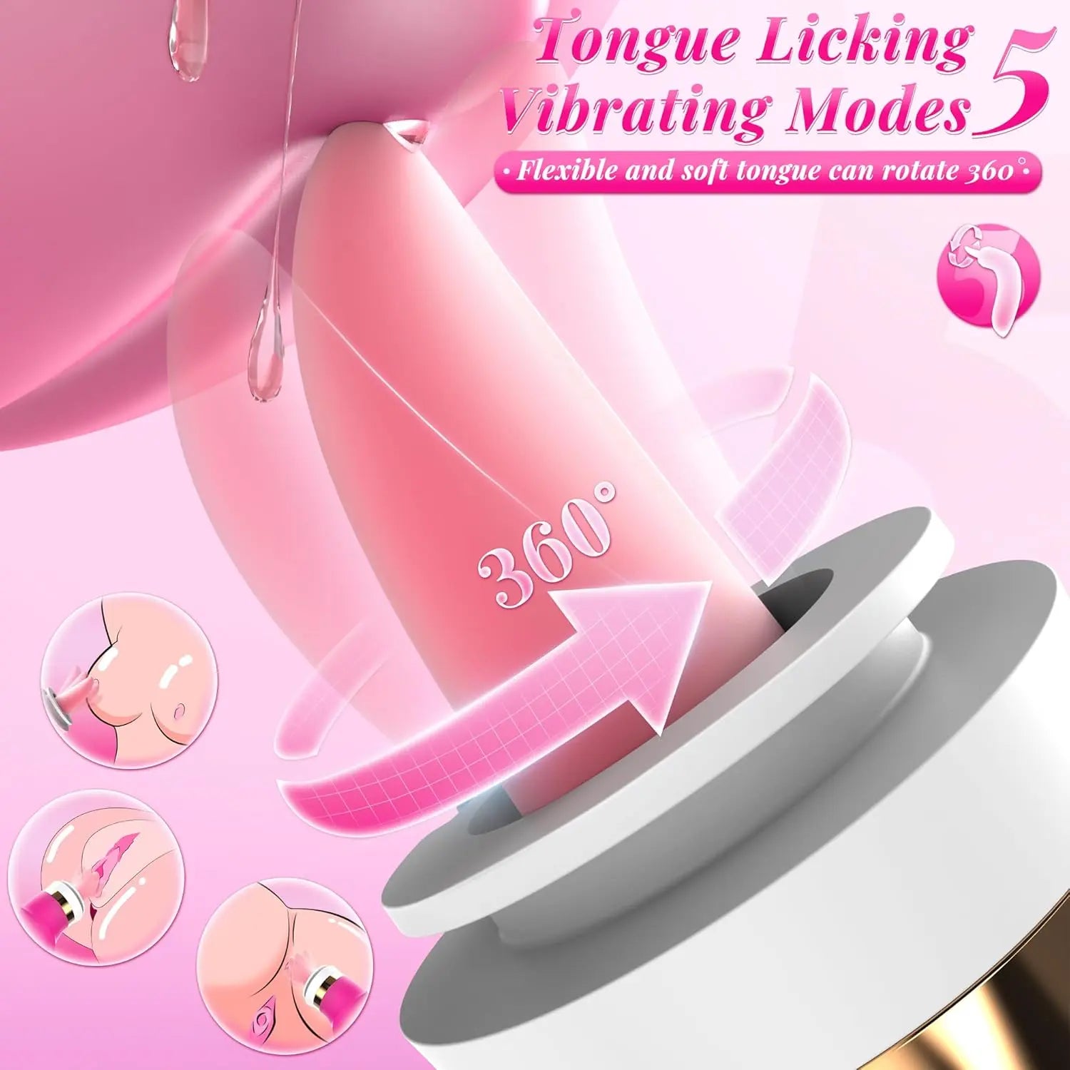 Sucking Vibrator Womens Sex Toys - Upgraded APP Adult Toys. 5 Tongue Licking Vibrators. 8 Auto & 1 Manual Suction Sex Toy. Nipples Anal Clitoral G Spot Vibrator Stimulator for Female Couples Sex Toys - buysextoyth