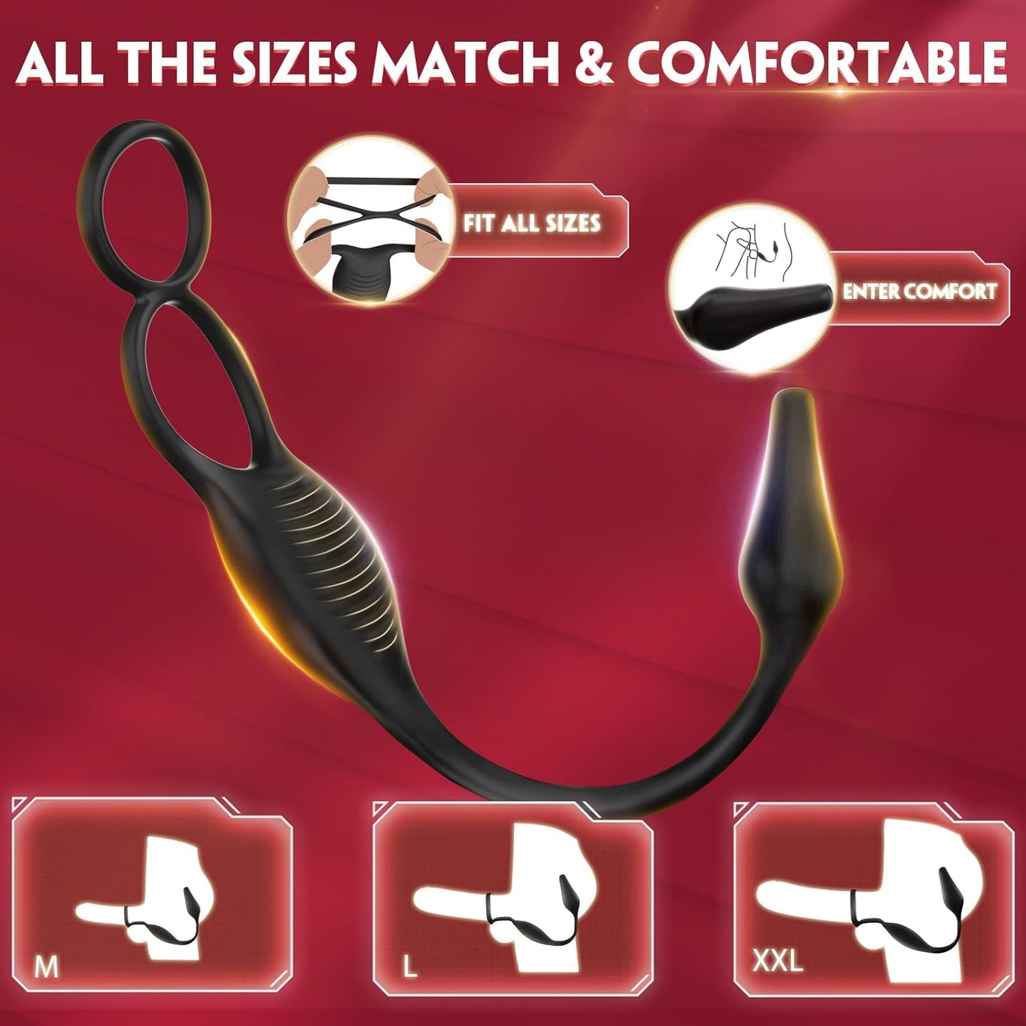 Male Sex Toys for Men Prostate Massager - 4 in 1 Vibrating Cock Ring Penis Ring with Remote Control. 7 Modes Anal Toys Butt Plug G Spot Vibrator Dildo Vibrating Anal Plug Adult Sex Toy for Couples Men - buysextoyth