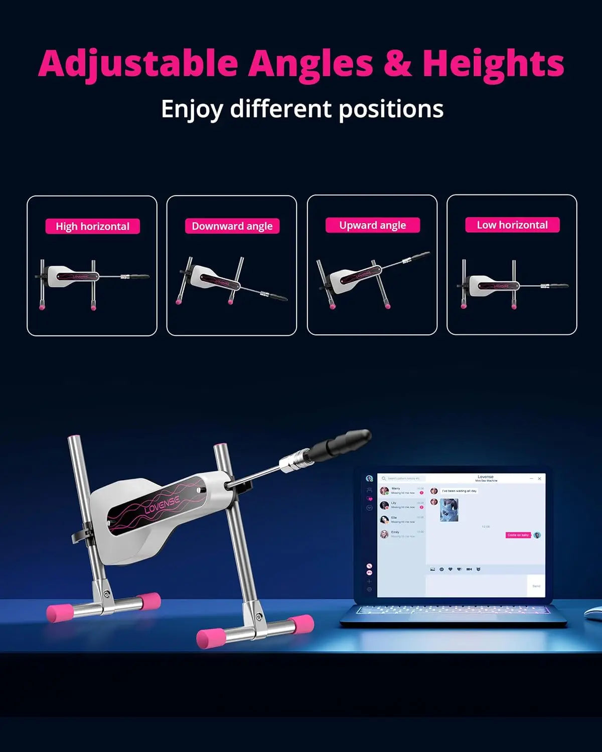 LOVENSE Mini Sex Machine. Sex Toys - Machines & Devices with Remote Control. Thrusting Machine for Women for G Spot Anal Stimulation. Adult Toys with Dildo Discreet Packaging - buysextoyth