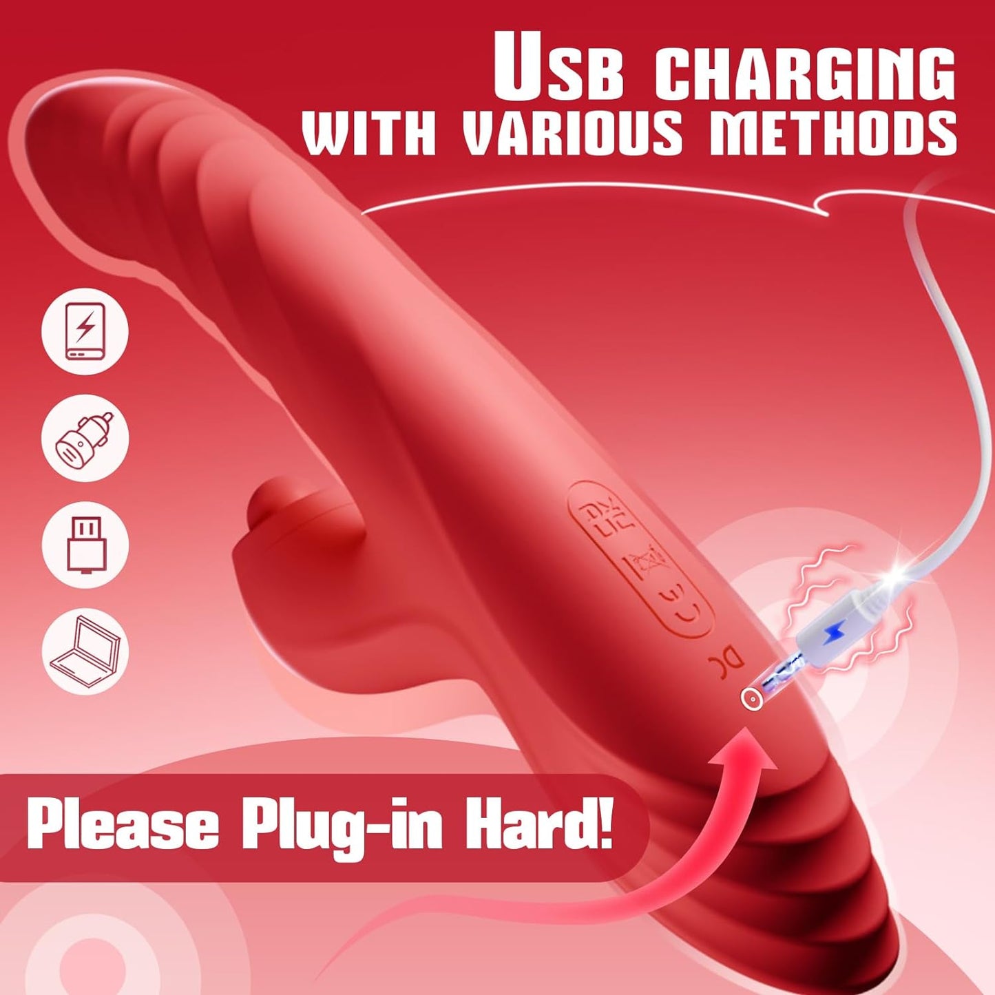 Vibrator Thrusting Dildo for Women Toendi G Spot Vibrator Clitoral Stimulator Sex Toys Dildos Vibrator with 10 Vibration 7 Thrust Mode with Licking. Rabbit Vibrators Adult Sex Toy for Women and Couple - buysextoyth