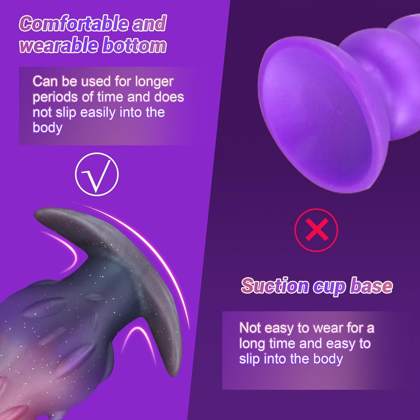Butt Plug Set Anal Plug Prostate Massager. Wearable Anal Training Set Sex Toys Kit with T-Base - buysextoyth