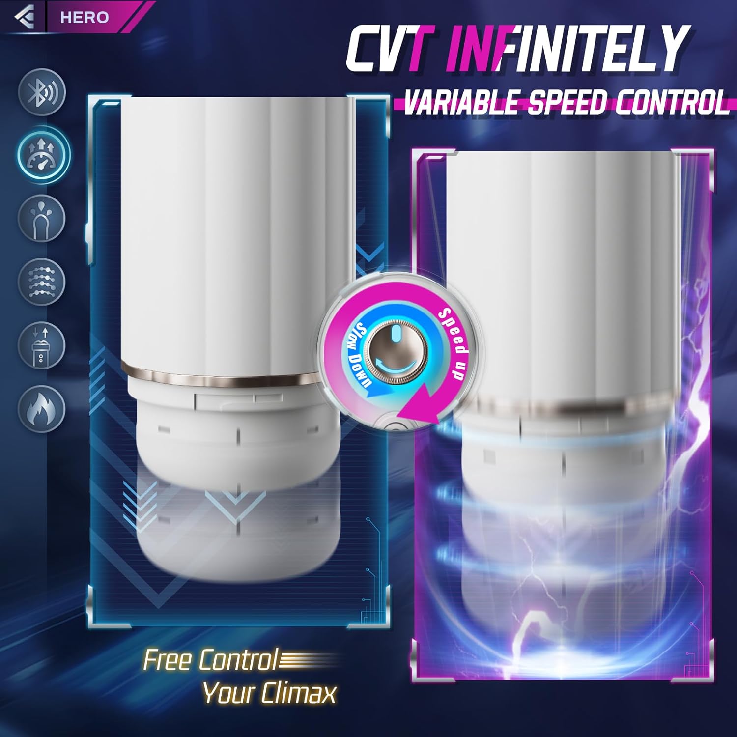 6 in 1 Automatic Male Masturbator. Male Masturbator Toy with CVT Thrusting & 10 Vibrating. Bluetooth Control Electric Pocket Pussy Stroker with Heating. Sex Toys for Men Masturbation with Headphones - buysextoyth