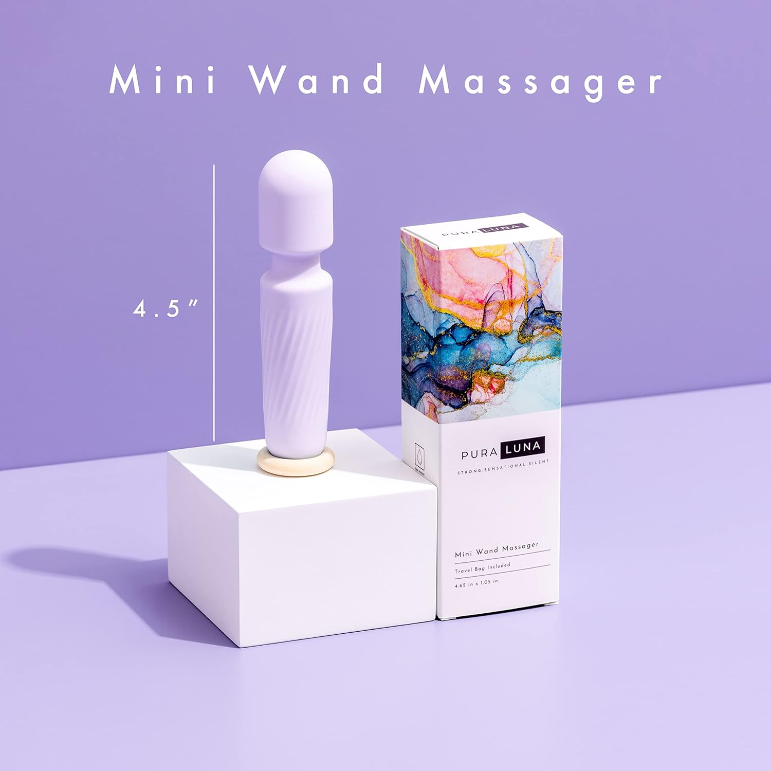 Mini Personal Massager - Travel Bag Included - Waterproof. Quiet. Powerful & USB Rechargeable with 10 Vibration Modes (Light Purple) - buysextoyth