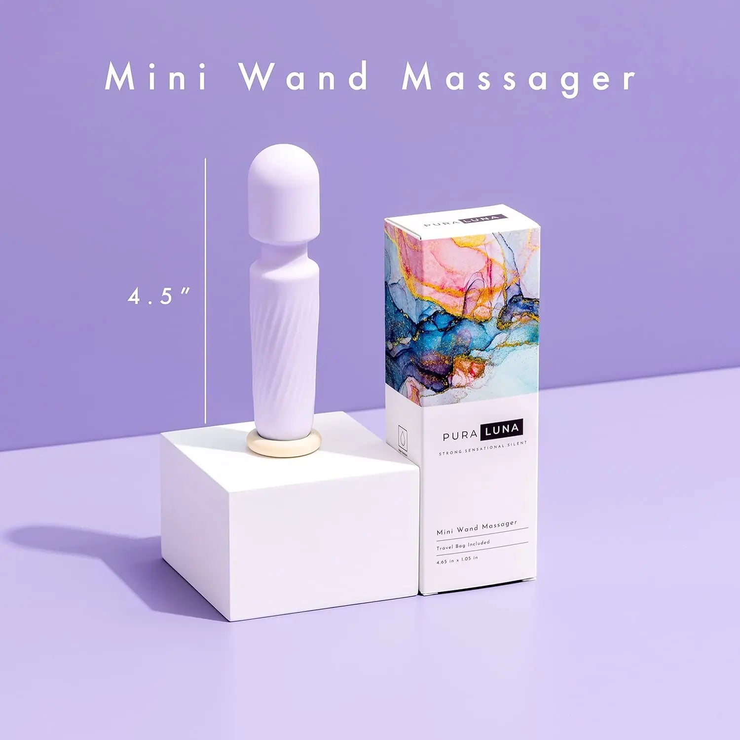 Mini Personal Massager - Travel Bag Included - Waterproof. Quiet. Powerful & USB Rechargeable with 10 Vibration Modes (Light Purple) - buysextoyth