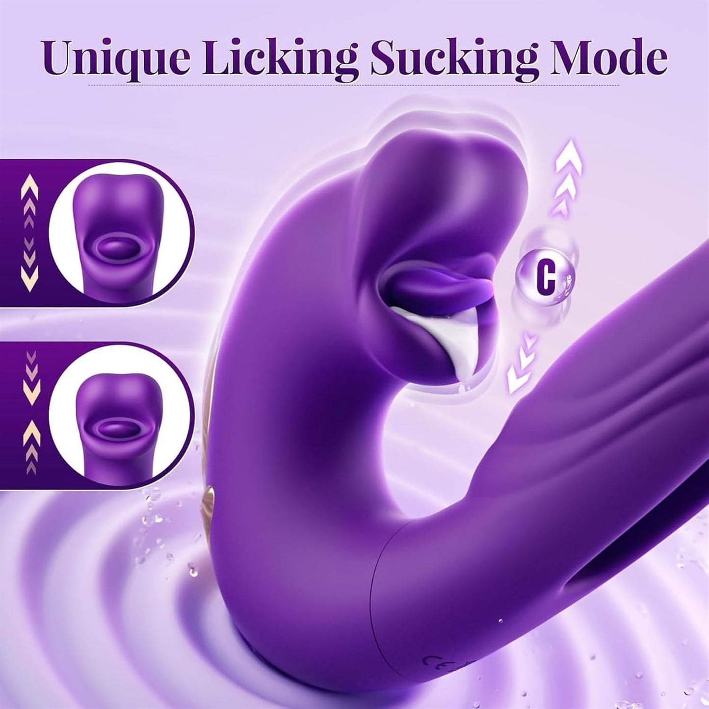 3 in 1 Tongue Licking Finger Flapping G Spot Dildo Vibrator Sex Toys for Women Clitoral Stimulation Massager Adults Masturbator - buysextoyth