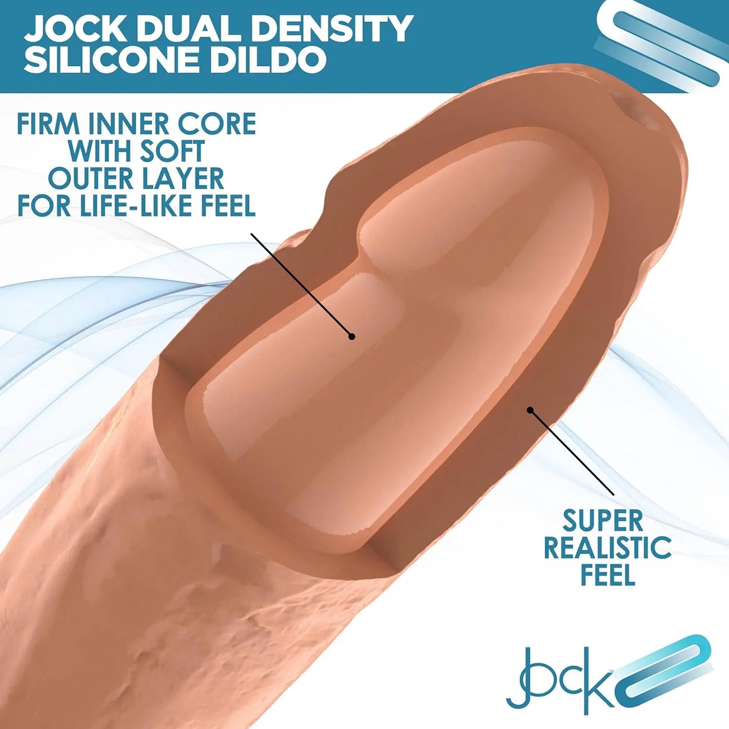 Jock 6 Dual Density Dildo for Men. Women. & Couples. Body Safe Ultra Realistic Premium Silicone Dildo. 1 Realistic Dildo 6 Inches Light. - buysextoyth