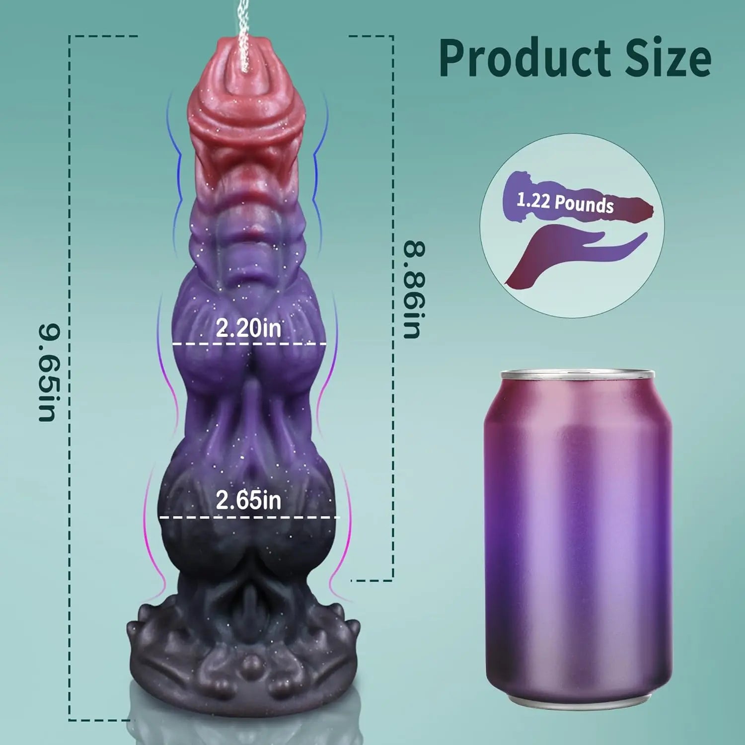 9.6 Monster Dildo Squirting Dildo Silicone Ejaculating Dildo with Knots. Fantasy Dildo Thick Dragon Dildo Horse Dildo with Strong Suction Cup. Huge Dog Dildo Soft Anal Dildo. Adult Toys for Women Men - buysextoyth