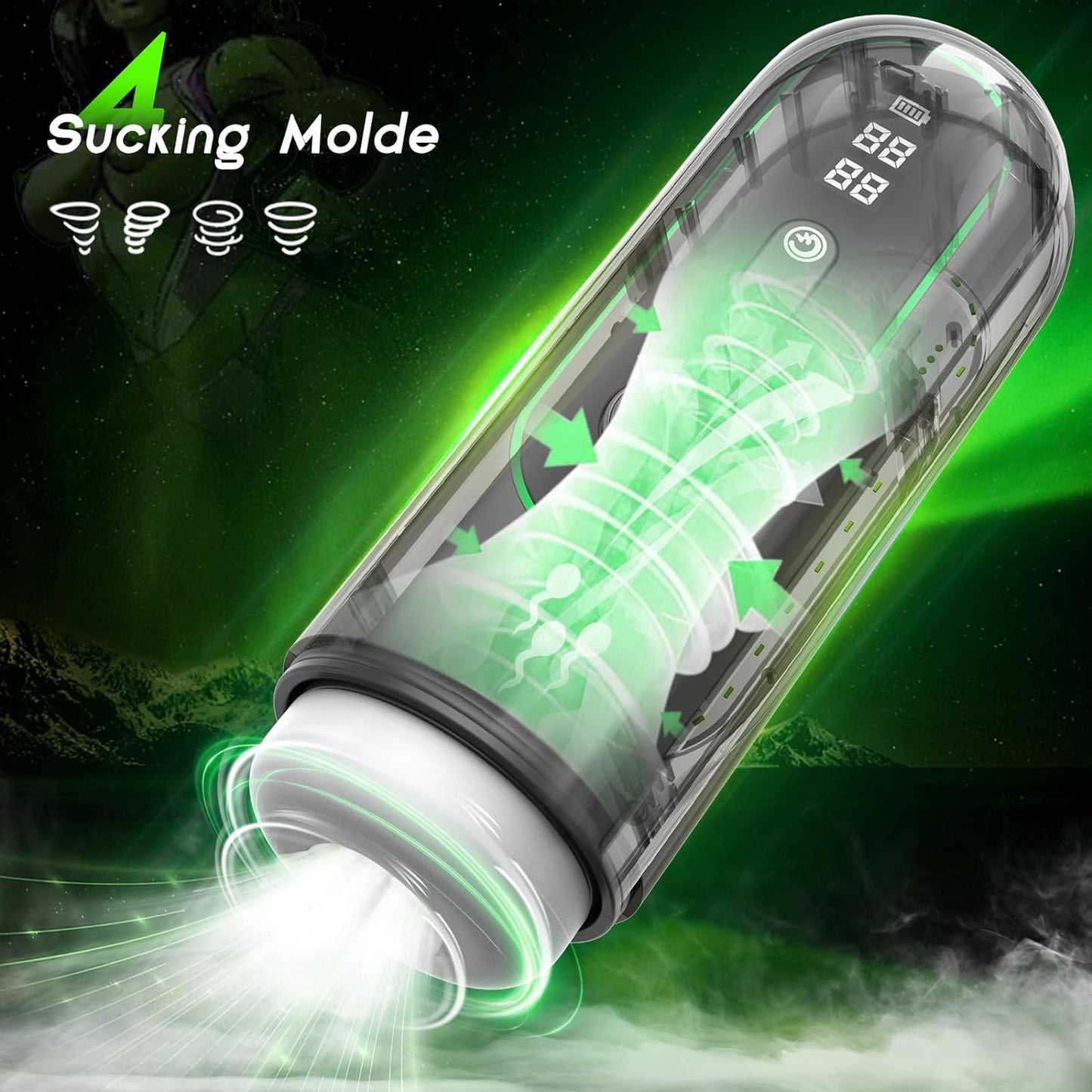 Automatic Male Masturbator Sex Toys for Men. Sucking & High-Speed Thrusting & Vibration & Heating Masturbation. Electric Pocket Pussy Stroker with LCD Display Penis Pump. Adult Toy Sex Blowjob Machine - buysextoyth