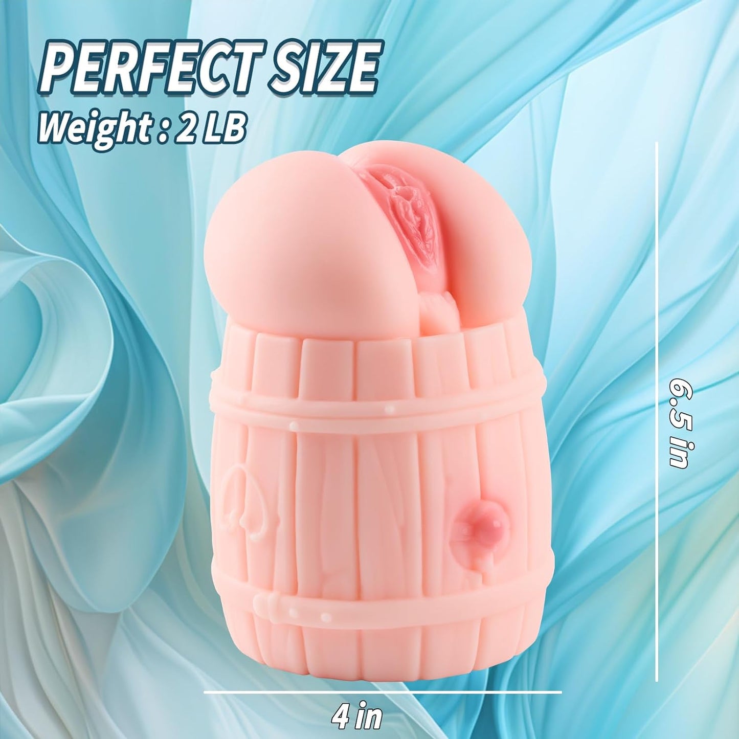 2LB Pocket Pussy Toy Male Masturator. Female Sex toy Girl Stuck in Barrel with Fake Pussy. 3D Realistic Sex toys for Men with Barrel Sex Torso. Male Sex Toy for Men Masturbation - buysextoyth