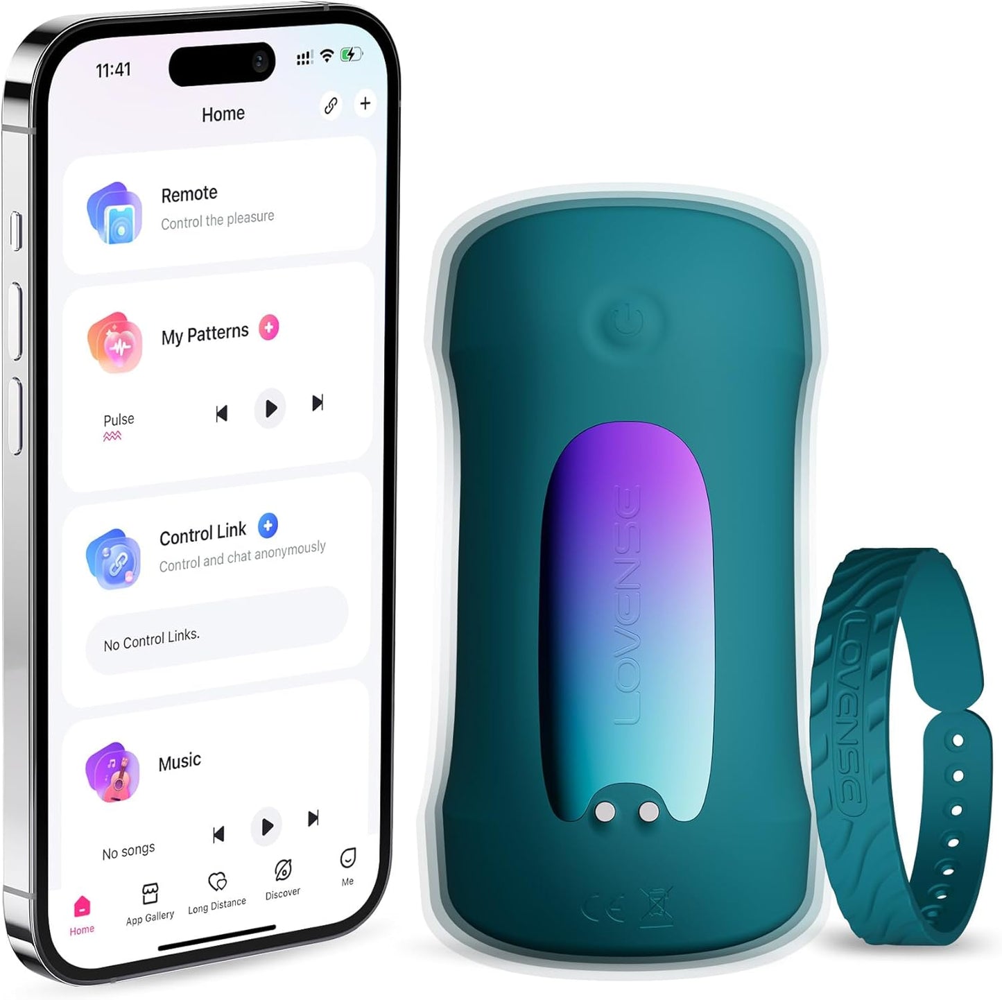 LOVENSE Gush 2 Automatic Male Masturbator Stroker. Vibrating & Oscillating Adult Sex Toys & Games with Endurance Training App Remote Control Penis Vibrator Massager Cock Ring. with Adjustable Buckles - buysextoyth