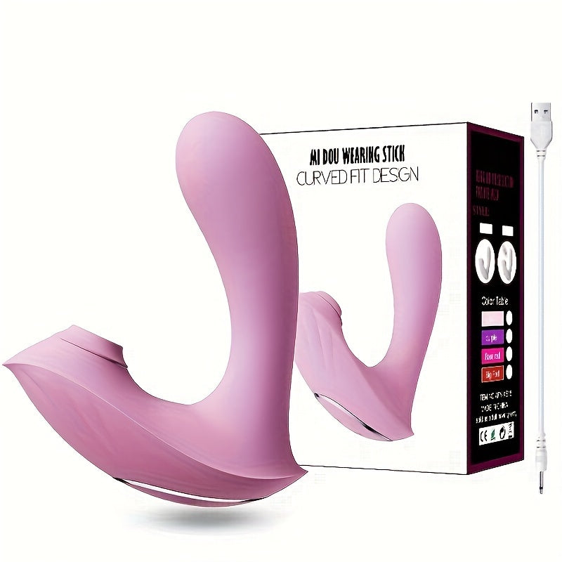 Wearable Butterfly Vibrator Panty - USB Rechargeable. 9-Frequency G-Spot & Clitoral Stimulation with Sucking Massage for Women - Adult Sex Toy for Couples - buysextoyth