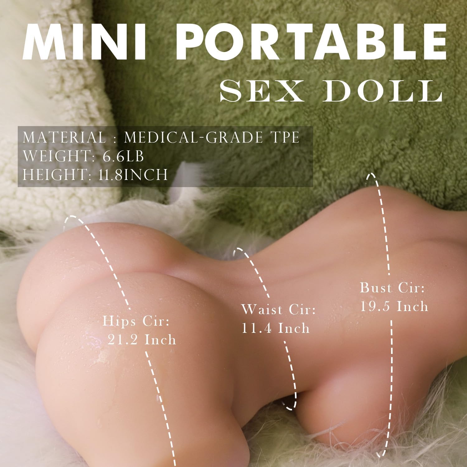 Sex Doll Torso Male Masturbator - 6.4lb Realistic Pussy Pocket. 3 in 1 Vagina Anal Sex Dolls Adult Toy with Breast Fun. Portable Mini Love Doll with Sexy Body. BBW Male Sex Toy for Men Masturbation - buysextoyth