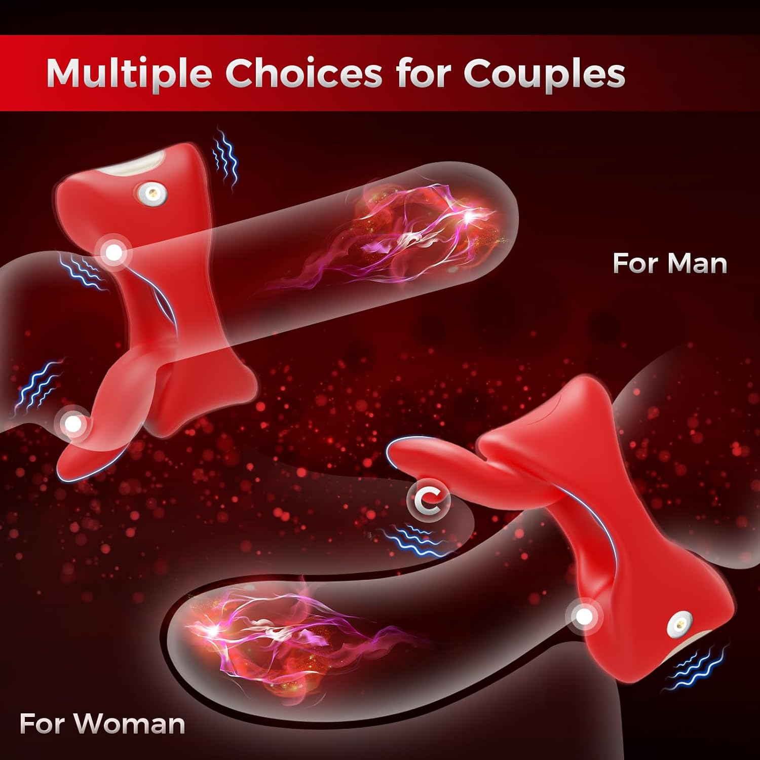 Vibrating Cock Ring Sex Toys for Men. Penis Ring Tongue Design with 9 Vibration Modes. Adult Toys Vibrator with APP Control. Male Couples Sex Toys Clitoral Vibrator. Adult Sex Toys & Games for Couple - buysextoyth