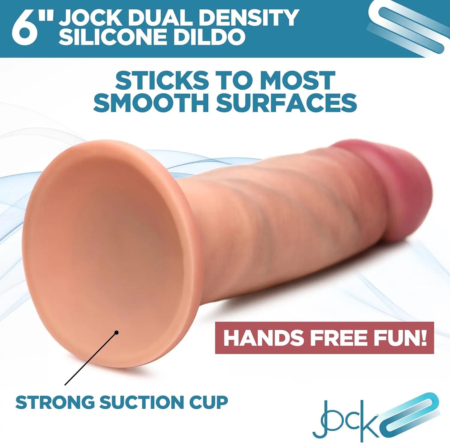 Jock 6 Dual Density Dildo for Men. Women. & Couples. Body Safe Ultra Realistic Premium Silicone Dildo. 1 Realistic Dildo 6 Inches Light. - buysextoyth