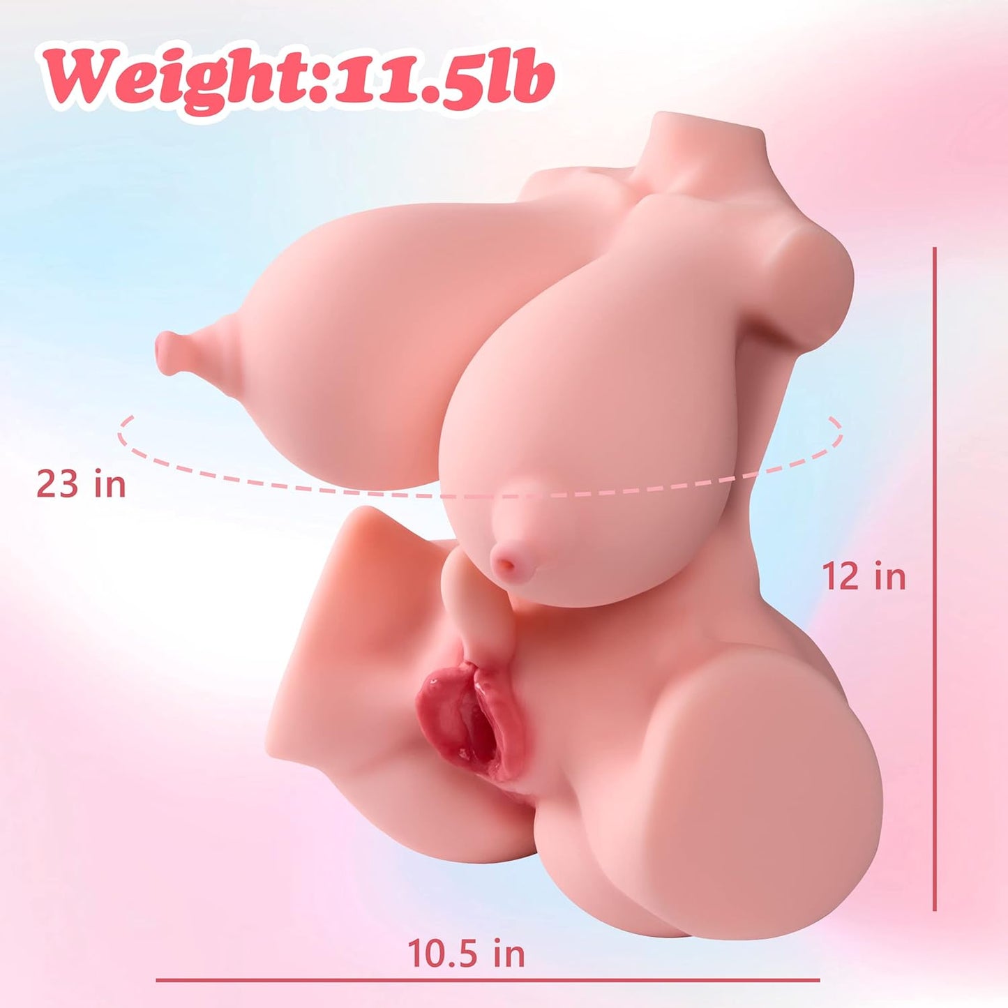 Zonbik 11lb Lifelike Adult Sex Doll Male Masturbator. 3 in 1 Super Butterfly Labia Female Love Doll 3D Realistic Torso Sex Dolls with Pussy Ass Boobs Masturbation Sex Toys for Men TPE Material - buysextoyth