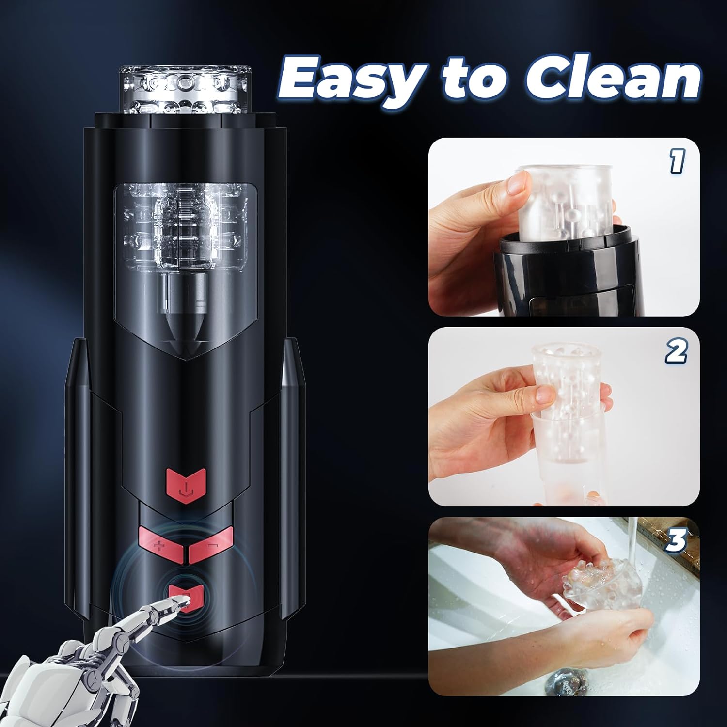 Sex Toy Male Masturbators Cup: Automatic Adult Toys with Rotating & Thrusting Hand Free Pocket Pussy Stroker with Realistic Silicone Sleeve - Erotic Penis Games for Man Electric Men Blowjob Machine - buysextoyth