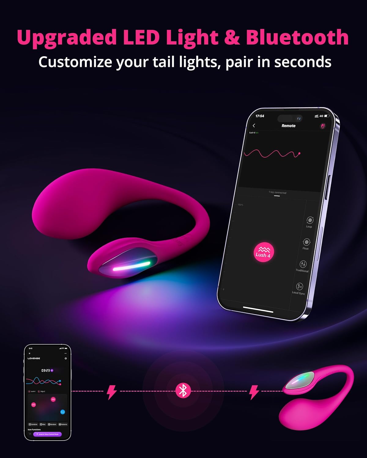LOVENSE Lush 4 Remote Control G-spot Vibrator. Wearable Long Distance Adult Sex Toys - buysextoyth