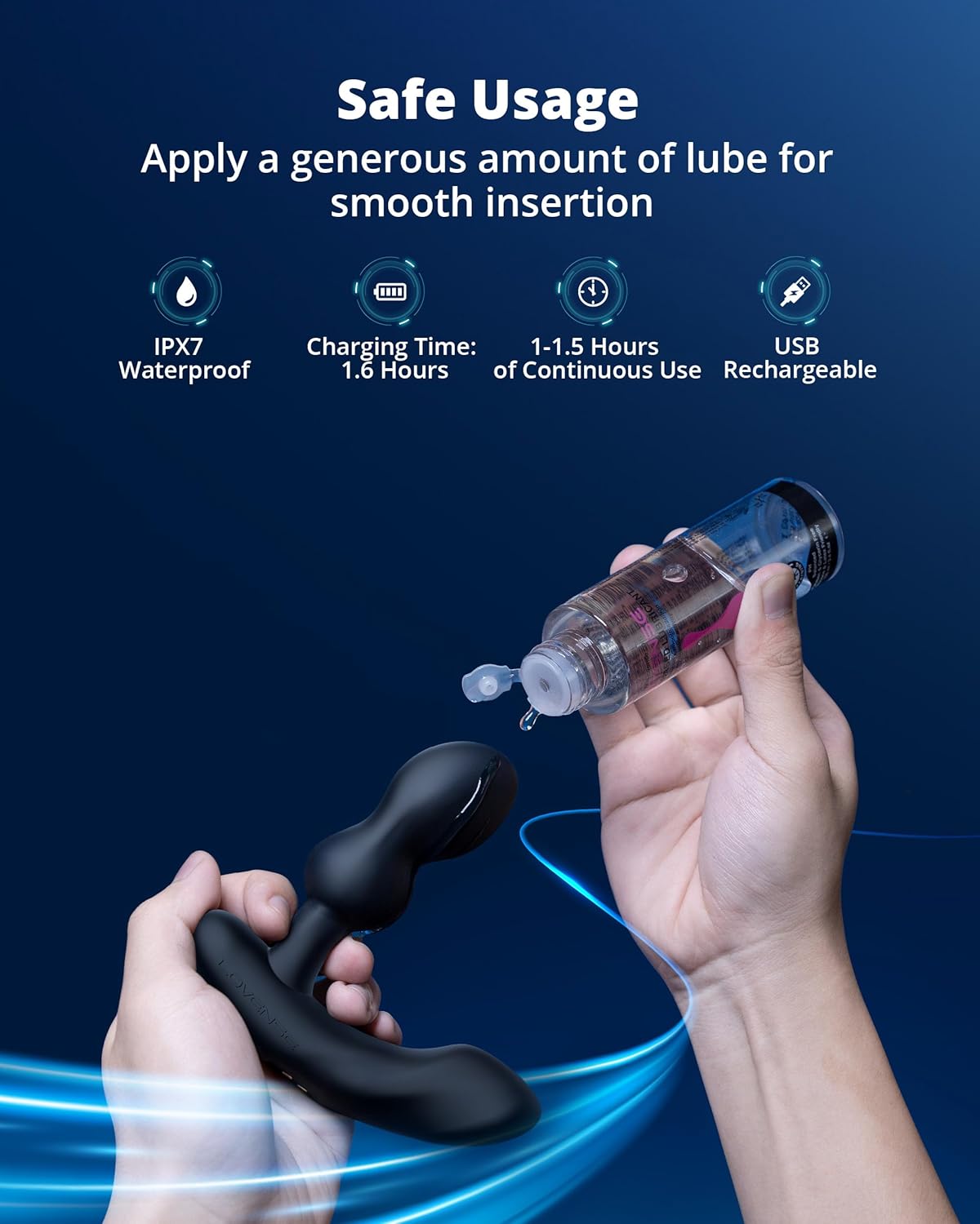 LOVENSE Edge 2 Prostate Massager Vibrator Sex Toys for Men. APP Remote Control Vibrating Butt Plug with Powerful Vibrations Adult Sex Toys & Games for Beginner Advanced Player - buysextoyth