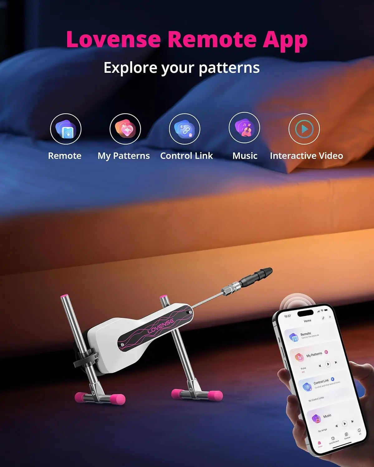 LOVENSE Mini Sex Machine. Sex Toys - Machines & Devices with Remote Control. Thrusting Machine for Women for G Spot Anal Stimulation. Adult Toys with Dildo Discreet Packaging - buysextoyth
