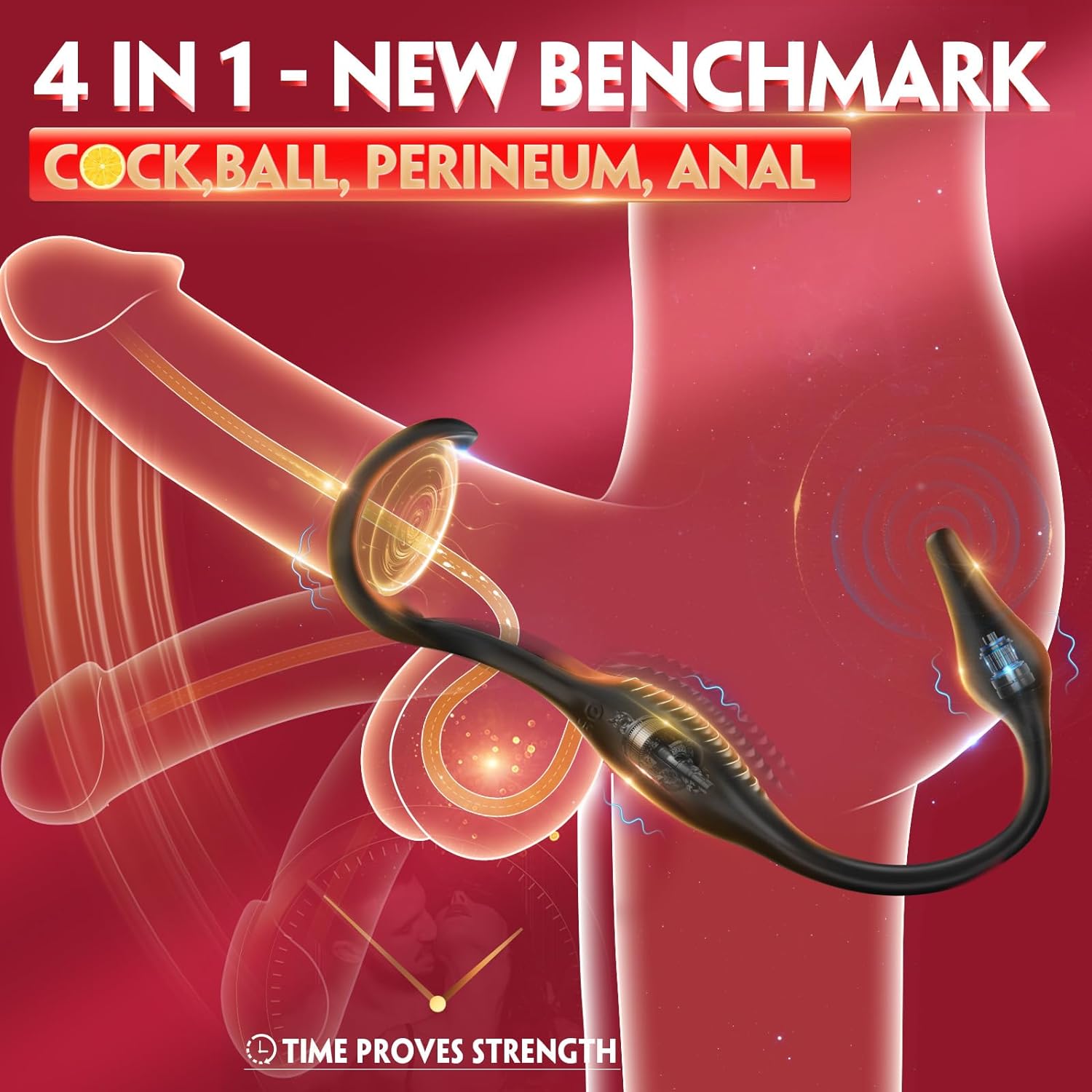 Male Sex Toys for Men Prostate Massager - 4 in 1 Vibrating Cock Ring Penis Ring with Remote Control. 7 Modes Anal Toys Butt Plug G Spot Vibrator Dildo Vibrating Anal Plug Adult Sex Toy for Couples Men - buysextoyth