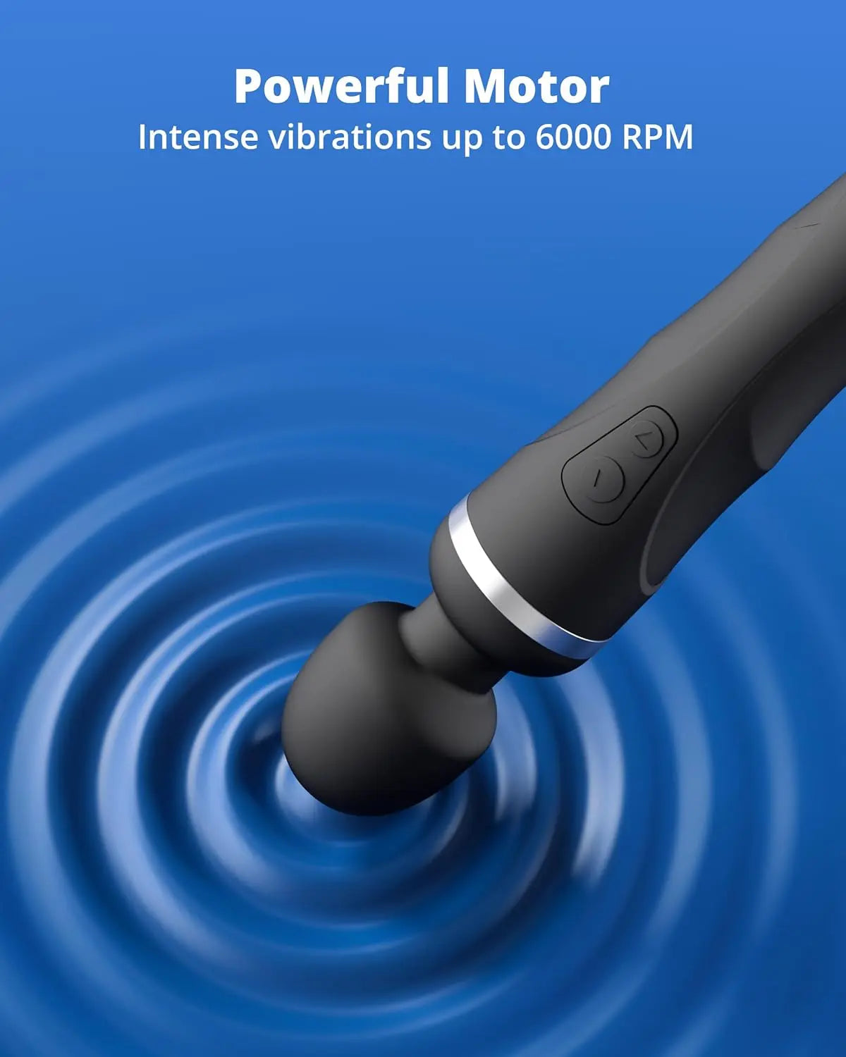 LOVENSE Domi 2 Wand Massager for Women Men. Classic Wand Vibrator. Powerful Stimulator with Dual Rotating Head. Bluetooth App Controlled. Customizable Vibrations Partner Play - buysextoyth