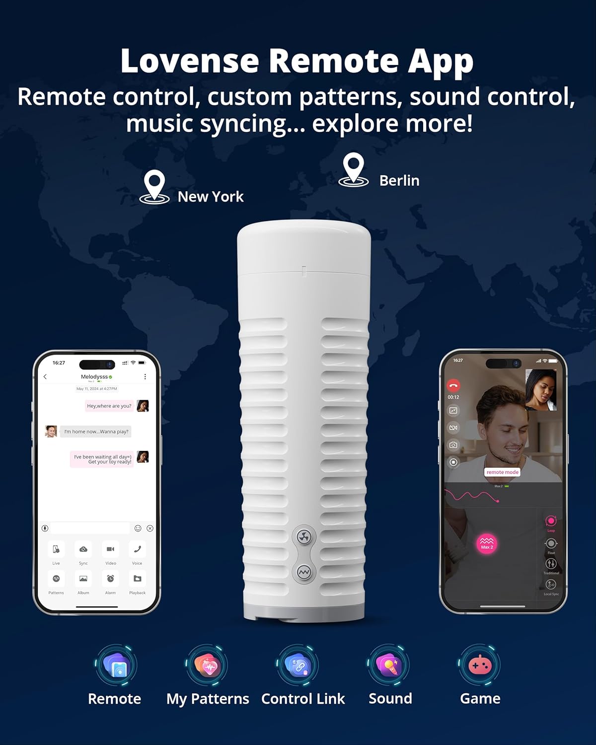 LOVENSE Max 2 Male Masturbator Sex Toys. Automatic Vibration Sex Machine Pocket Pussy with 360 Degree Contractions. Male Stroker Sucking Toys. 3D Realistic Pussy Pocket for Men's Oral Sex Toy - buysextoyth