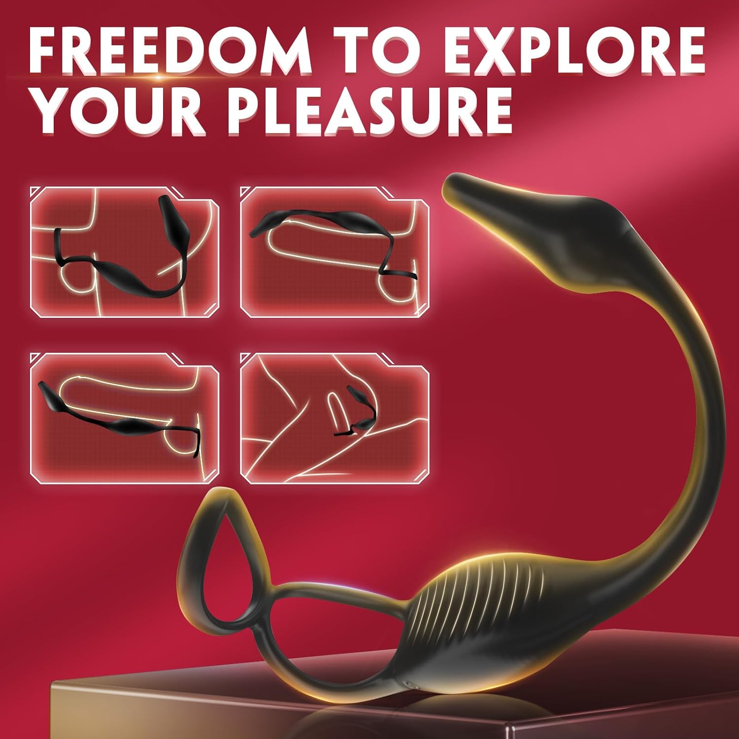 Male Sex Toys for Men Prostate Massager - 4 in 1 Vibrating Cock Ring Penis Ring with Remote Control. 7 Modes Anal Toys Butt Plug G Spot Vibrator Dildo Vibrating Anal Plug Adult Sex Toy for Couples Men - buysextoyth