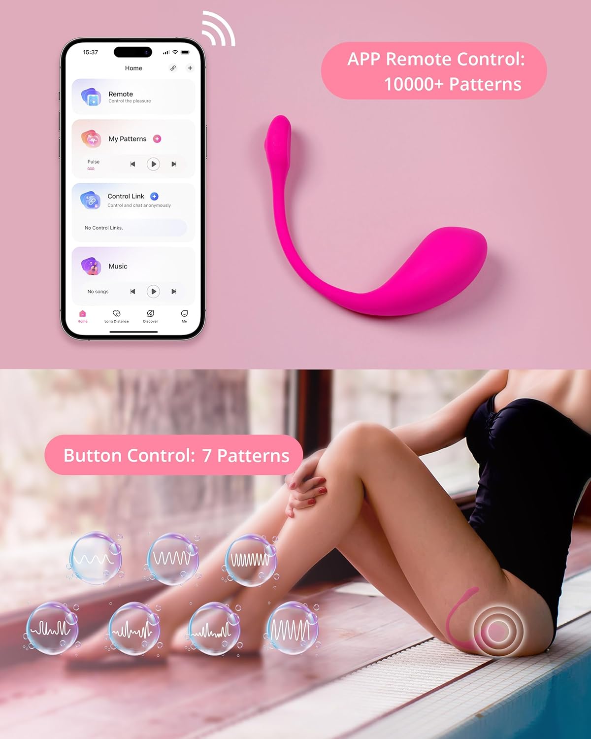 LOVENSE Lush 2 Remote Vibrator with App. Long Distance Remote Controlled G-spot Stimulator Egg Vibrators Bluetooth Adult Sex Toys & Games Powerful Vibrations for Women Couples Discreet Pleasure - buysextoyth